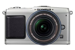 Olympus PEN E DSLR Camera (12.3MP, Silver & black)